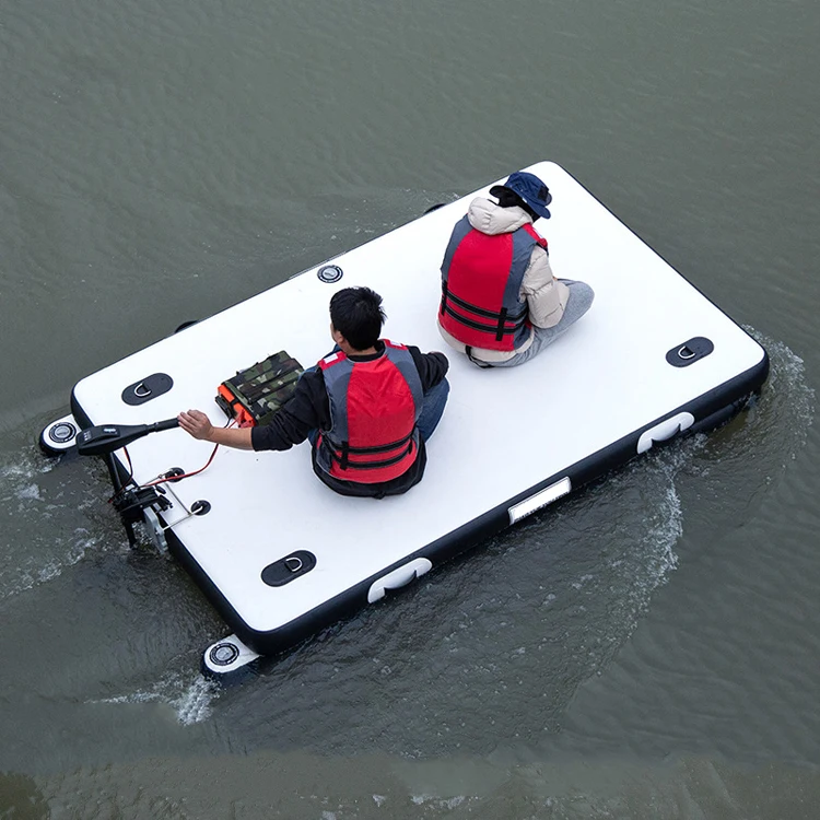 2026Factory Direct Water Inflatable Fishing Platform, Water Inflatable Magic Carpet, Yacht Floating Floating Fishing Platform