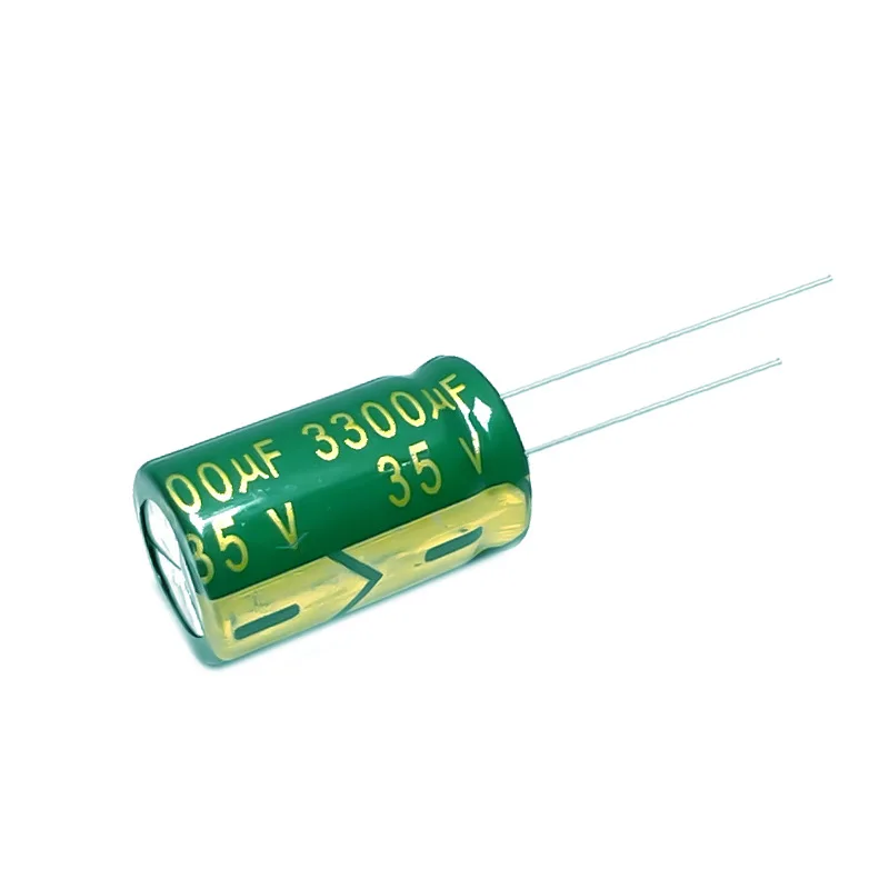 20pcs 35V 3300uF Electrolytic Capacitor High Frequency Low ESR Long Life Green Gold 16x25 16x30mm for Power Amplifier