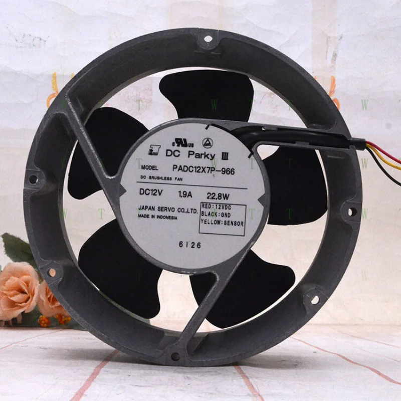 H for SERVO 12V 1.9A 17050 PADC12X7P-966 round high temperature resistant cooling fan