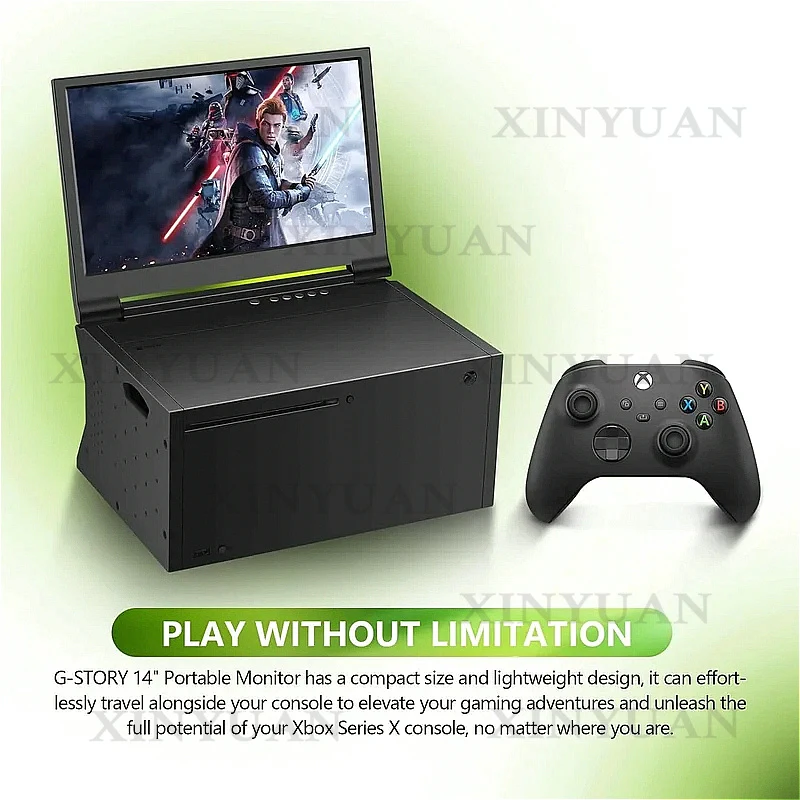 Portable Gaming Monitor, 14 Inch 4K IPS Screen Featuring HDR and Freesync Compatible with Xbox