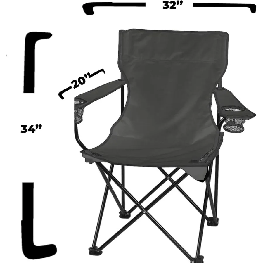 Custom Last Name Folding Camping Chair - Outdoor Chair with Carry Bag - Perfect for Camping, Tailgating, and More 5