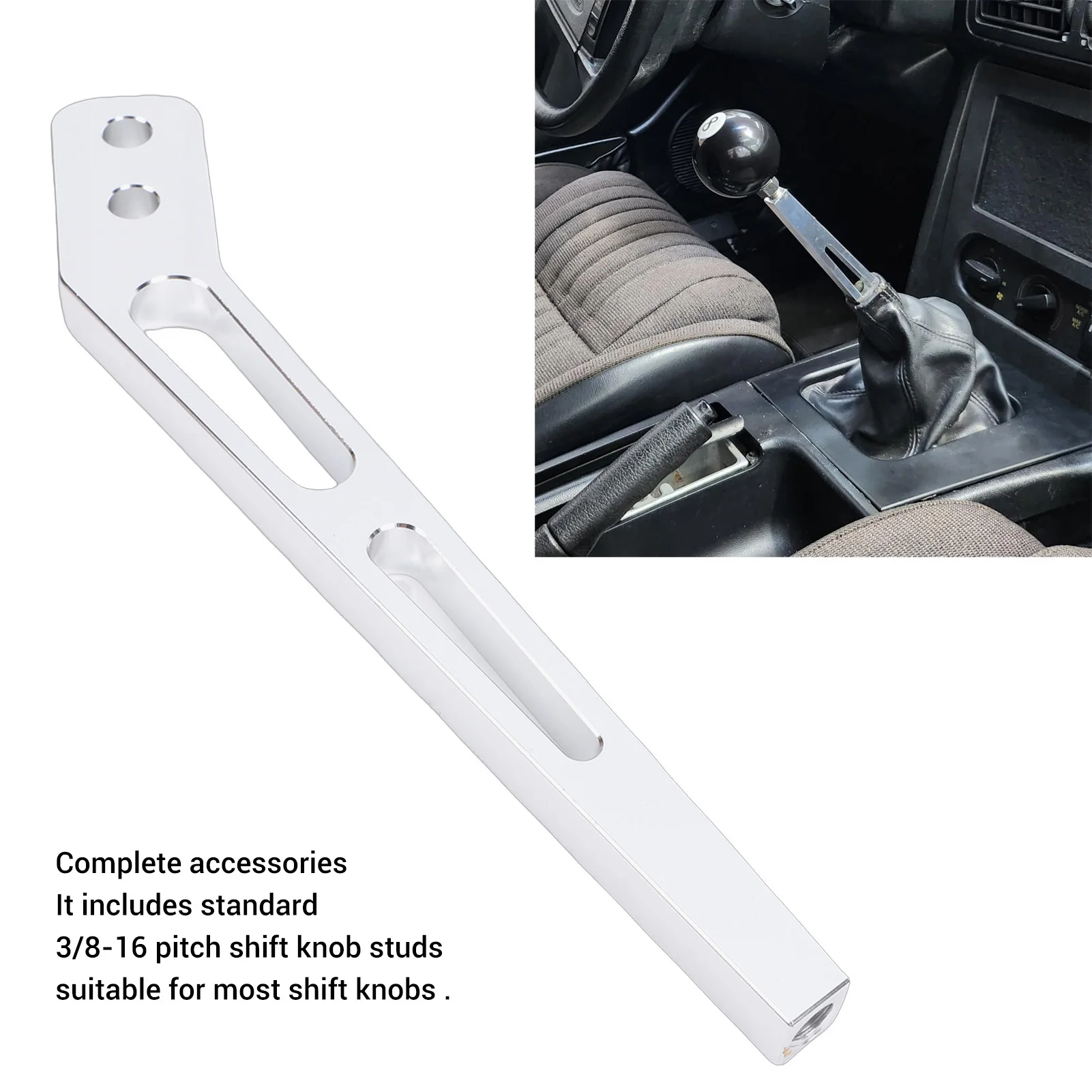 10 Inch Bent Shifter Handle Lever Aluminium Alloy Gear Shift Stick Replacement for Tremec T5 T45 T56 TKO500 600 Bent Shift Arm