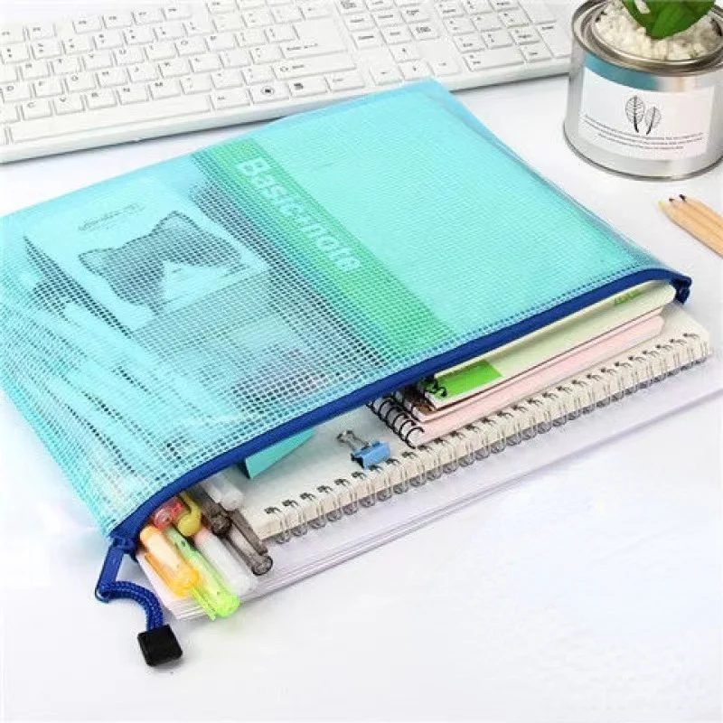 

Gridding Waterproof Zip Bag Document Pen Filing Products Pocket Folder Office & School Supplies