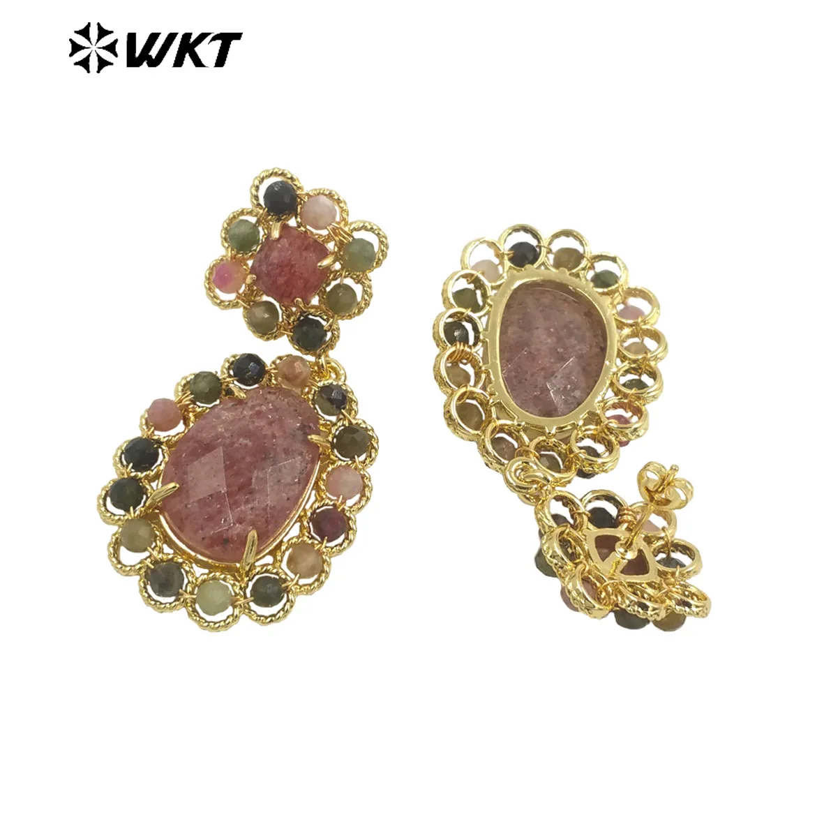 WT-E724 European and Luxurious Diamond Drop Design High-class Temperament Earrings Lady Jewelry Accessories
