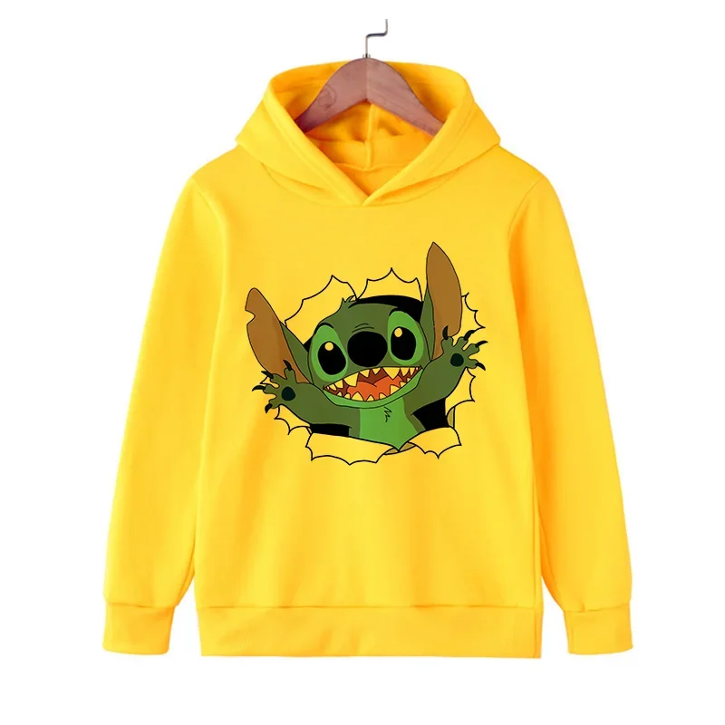 Disney-Lilo e Stitch Hoodie para homens e mulheres, Cartoon Hoodie, roupas Manga Anime, moletom infantil, engraçado, Y2K, garoto, menina, menino