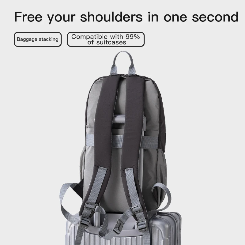 حقيبة ظهر نسائية من Fouvor خفيفة الوزن مقاومة للخدش ومقاومة للماء حقائب للتنزه من النايلون حقائب رياضية عملية كبيرة حقائب ظهر 3068-04