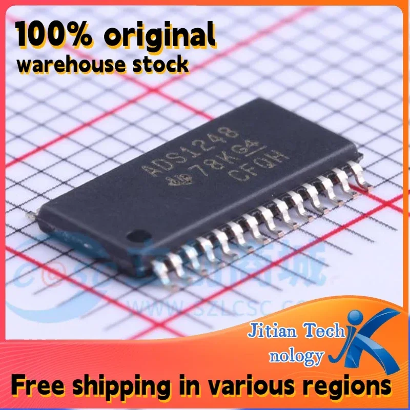10PCS ADS1248IPWR logo ADS1248 TSSOP-28 100% original inventory High-Quality Electronic Component