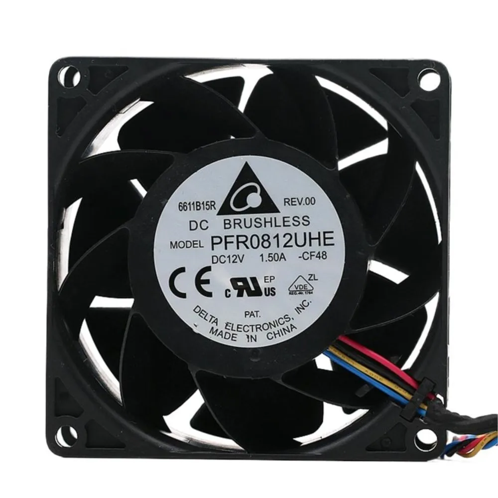 80mm Fan for Delta PFR0812UHE 8038 12V 1.50A High Airflow Case Cooling Servers, Computers, Electronics
