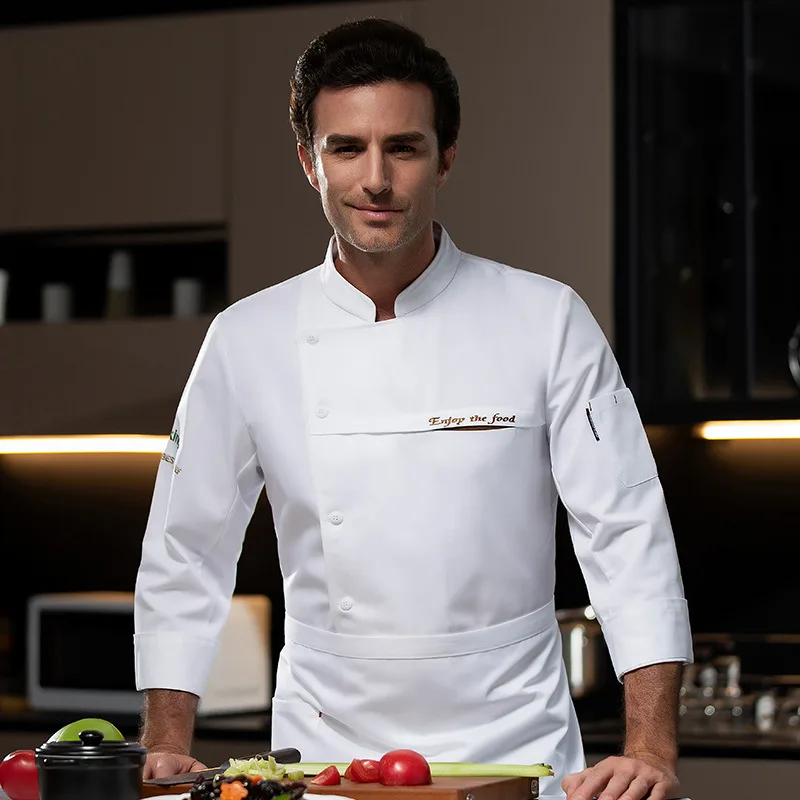 Uniforme da chef per ristorante occidentale, autunno inverno, catering, hotel, mensa, panettiere, pasticceria, abiti da lavoro a maniche lunghe