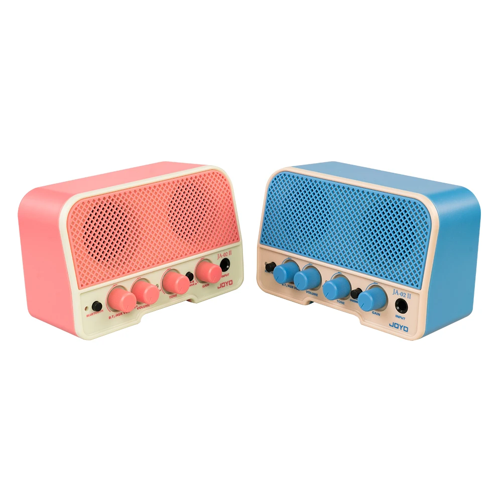 JOYO JA-02 II Mini Portable Acoustic Guitar Amplifier Dual Channel Clean Overdirve Effect Guitar Speaker 5Watt with Bluetooth