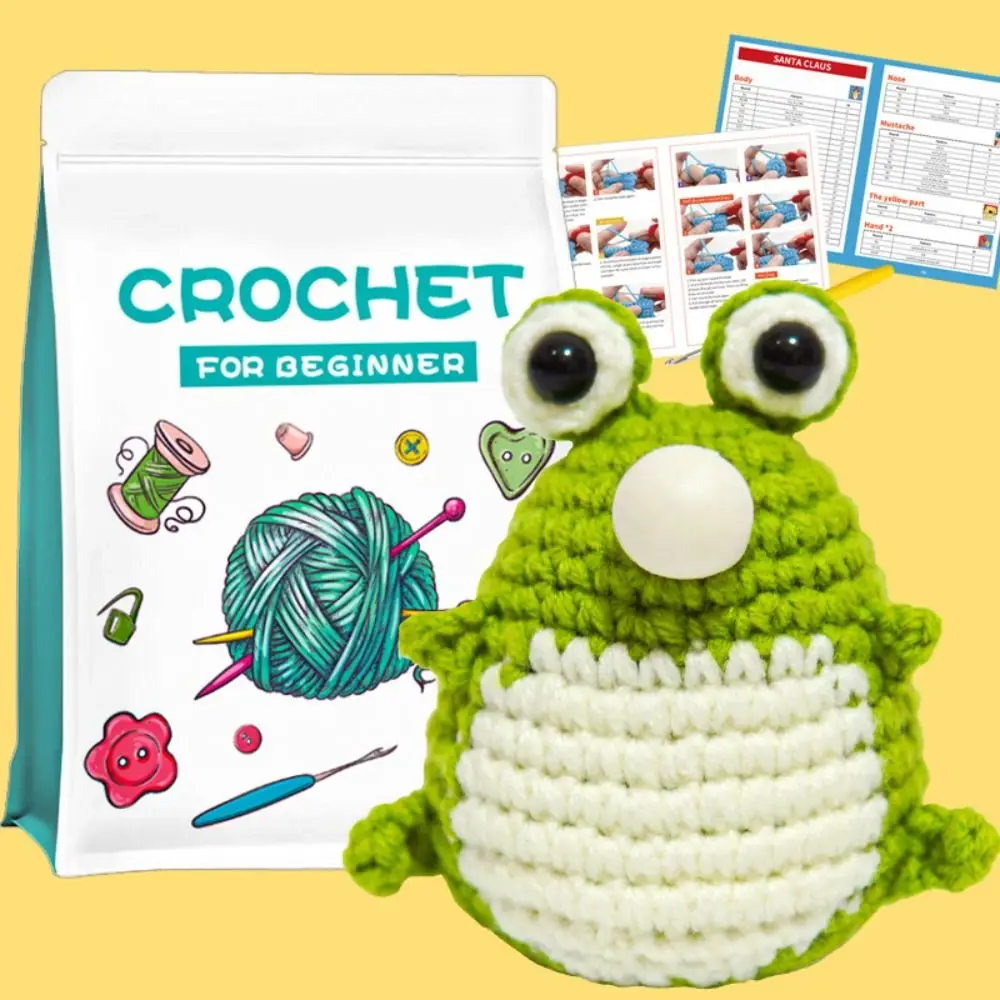 

Beginner Crochet Starter Kit Handmade Chick DIY Crochet Animal Kit Octopus With Video Tutorials Crocheting Knitting Kit