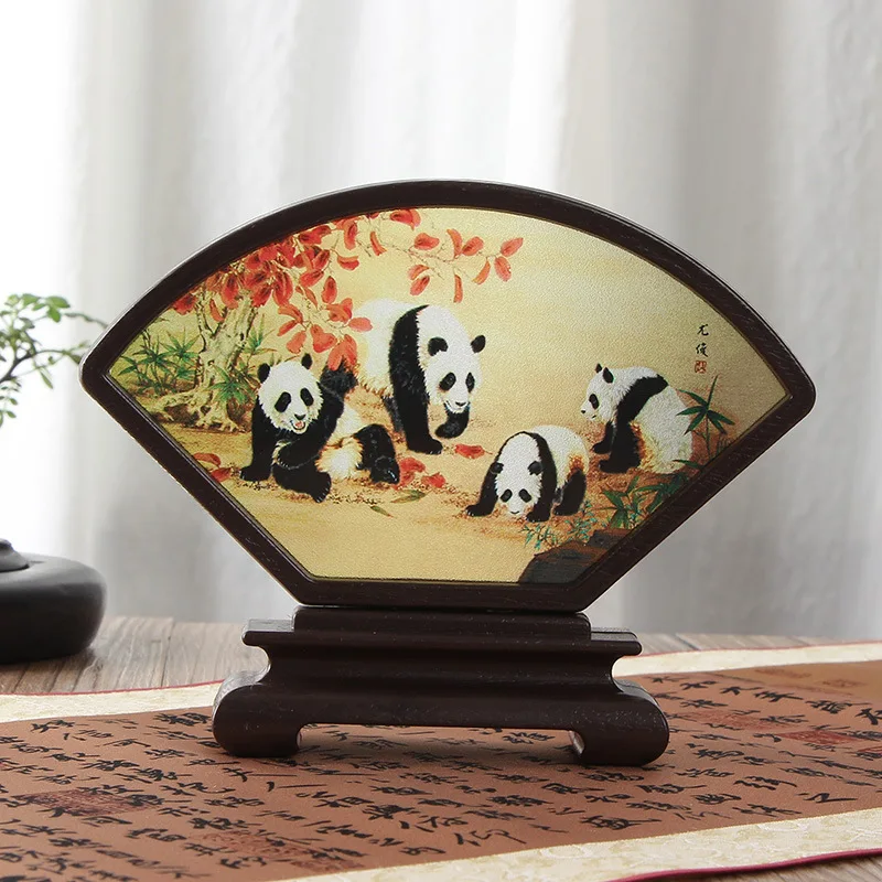 

Gift for Foreign Friend Chinese Embroidery Decoration Home Decor Craft Retro Decorative Crafts Miniature Items Room