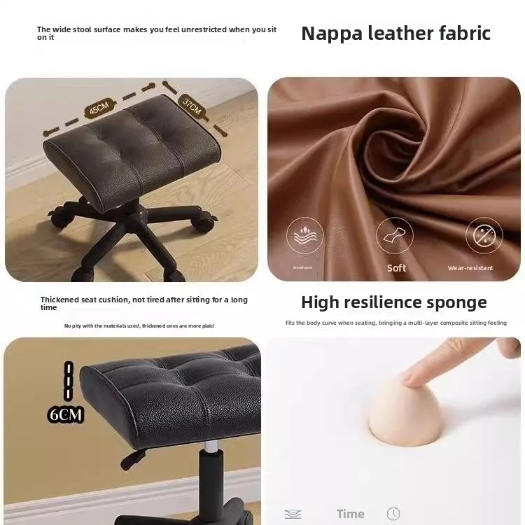 ww-Adjustable Height Foot Rest for Office Chair, Under Desk Elevating Footstool with Memory Foam, Ergonomic Home Sofa Leg Rest