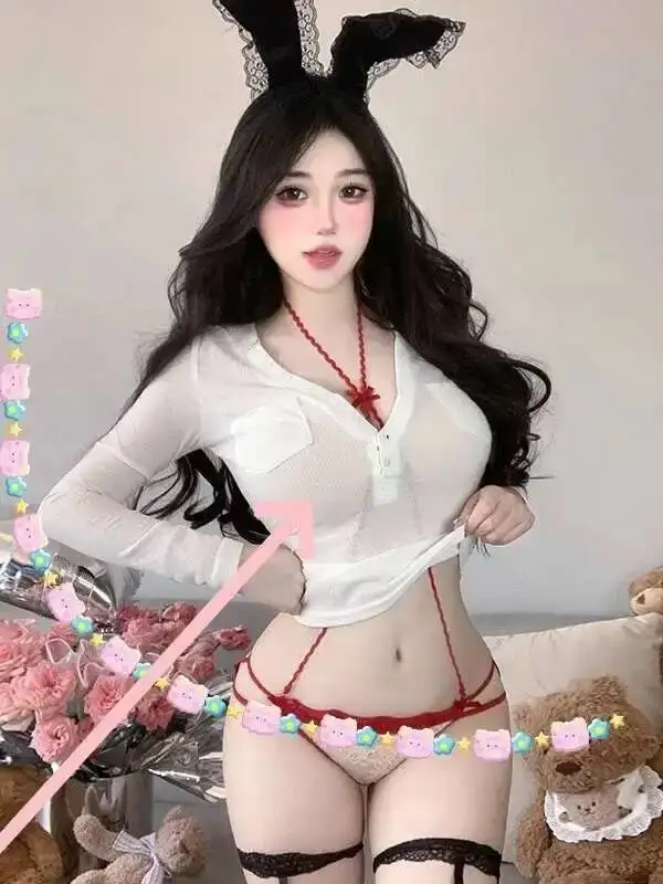 Pure Desire เซ็กซี่กางเกงผู้หญิงต่ําเอวครึ่งสะโพกกางเกง Hot Halter คอแฟชั่นสามเหลี่ยมด้านในกางเกงขาสั้นกางเกงขาสั้น 0MO3