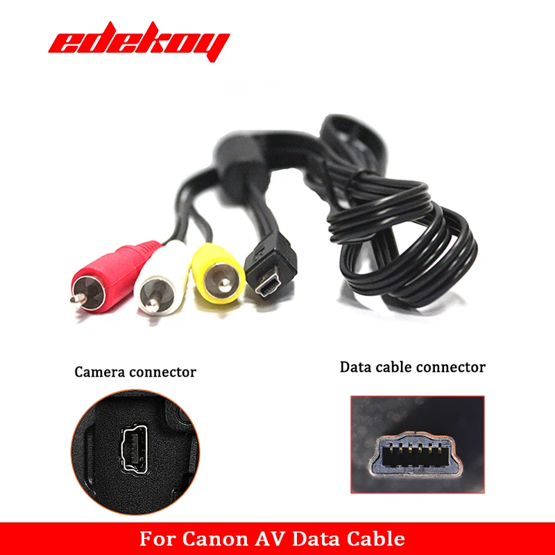 Kabel wideo Canon AVC-DC400ST, kabel RCA Audio wideo do Canon EOS 1D, 1D X, 500D, 550D, 5D Mark III, 600D, 60D, 650D, 700D 7D