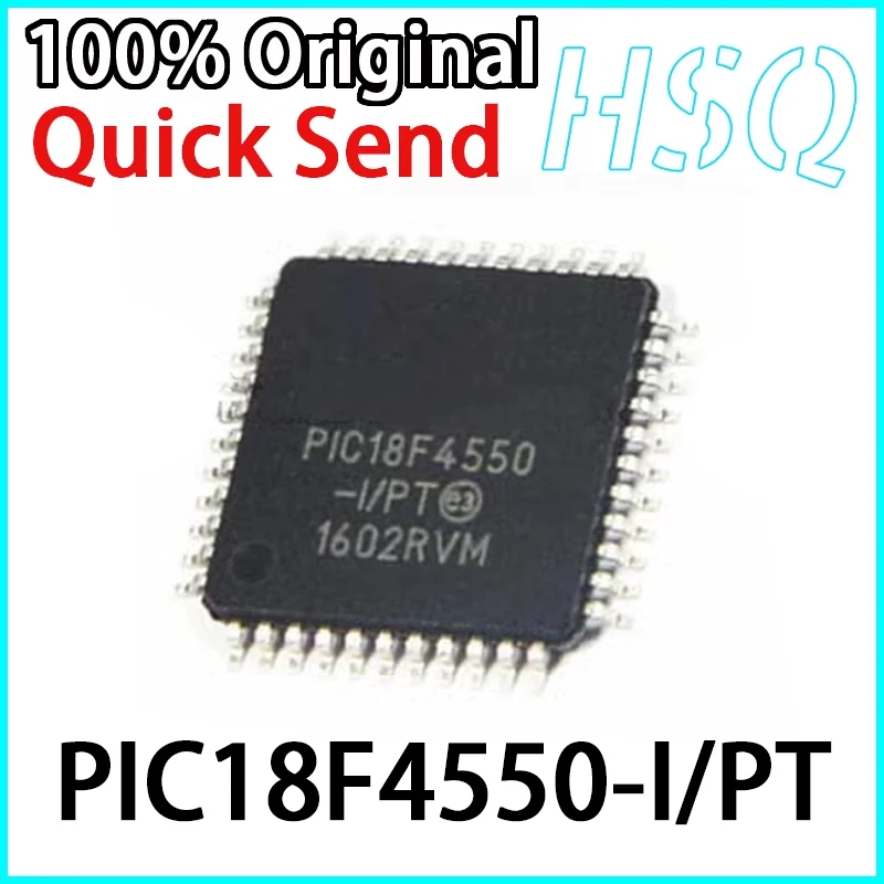 New Original PIC18F4550-I/PT PIC18F4550 Embedded Microcontroller TQFP44 Packaged MCU Chip in Stock 1PCS