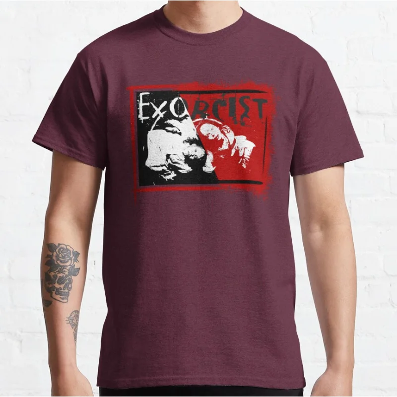 Retro 80s Horror films The Exorcist Scary movie monsters Graphic T Shirts large size Adult tops S-6XL