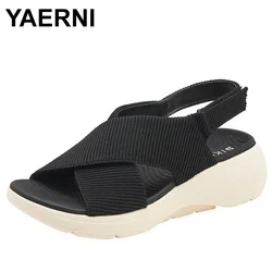 New Wedge Thick Sole Sandals for Women Lightweight Non Slip Comfortable Casual Platform Sports Orthopedics Peep Toe Sandals