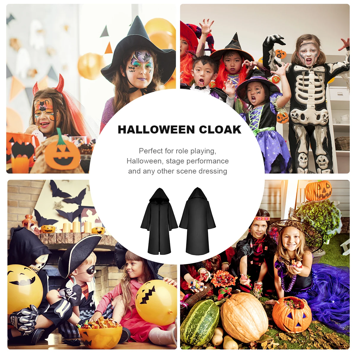 عباءة معالج كيب كيدز للبالغين من البوليستر المتين للحفلات والمهرجانات والزي اليومي للهالوين #2