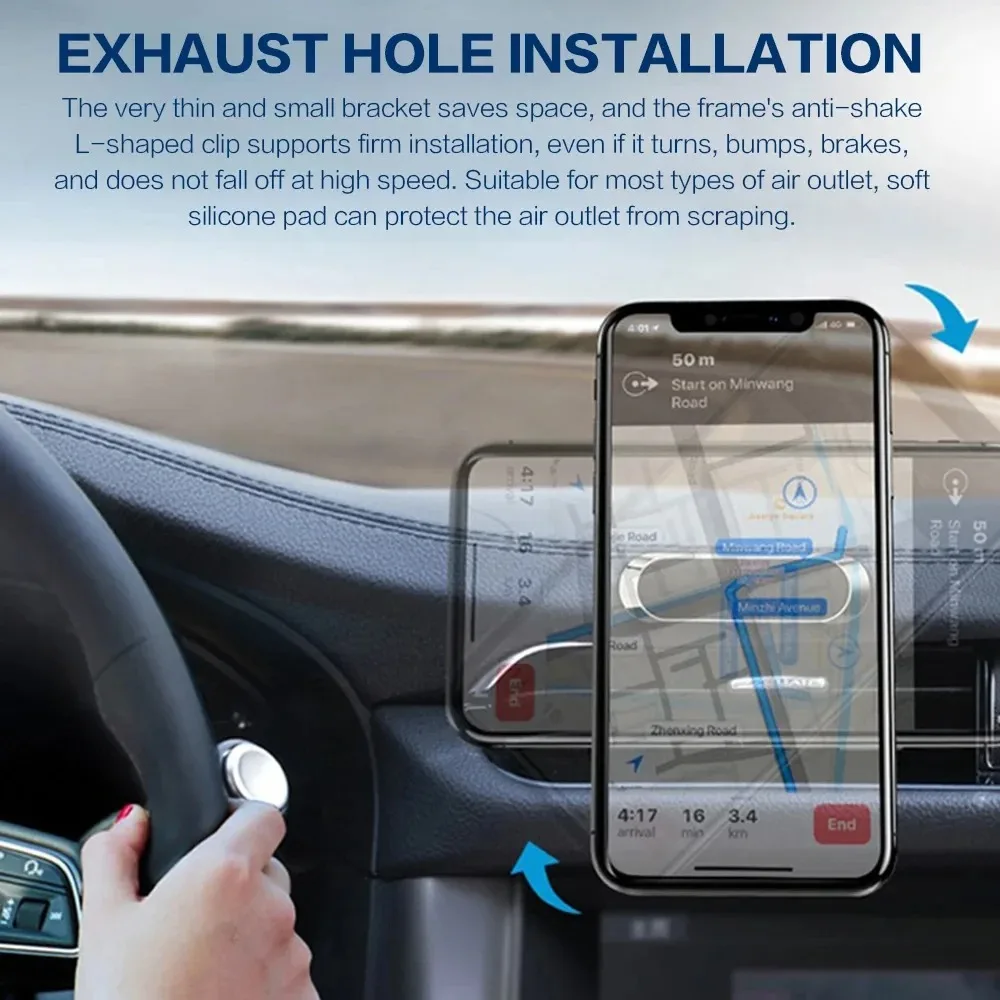 

Magnetic Car Phone Holder Stand Mobile Cell Air Vent Magnet Mount GPS Support in Car For iPhone 15 14 13 X Xiaomi Samsung Huawei