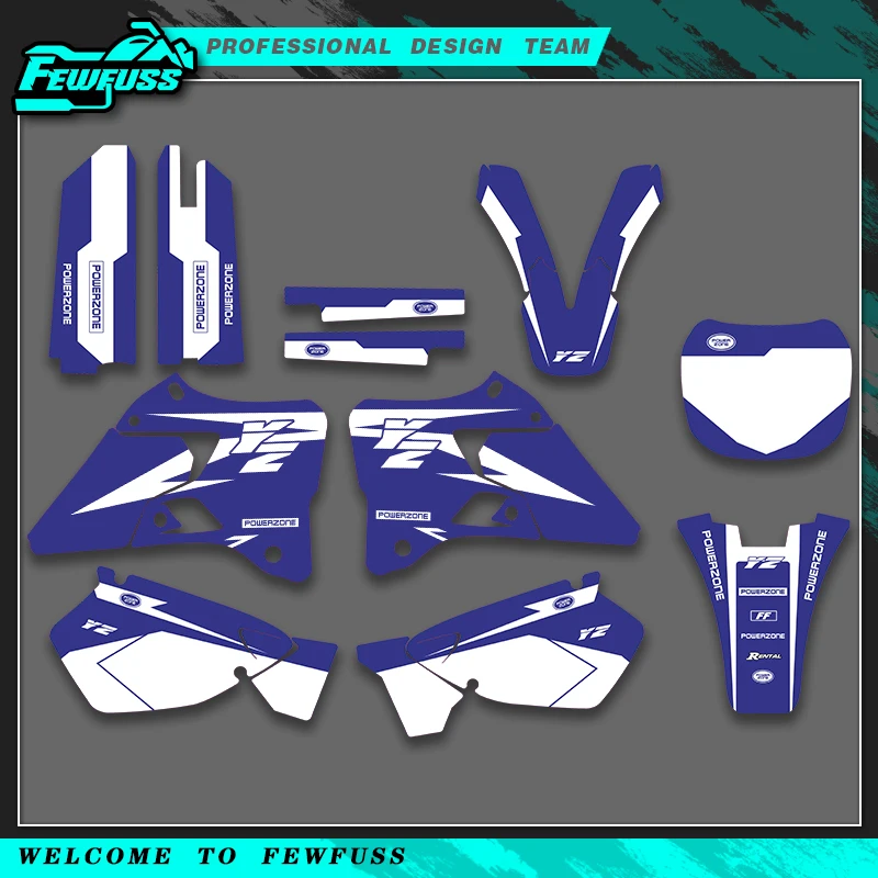 

Fewfuss для YAMAHA YZ125 YZ250 YZ125 YZ 250 1996 1997 1998 1999 2000 2001 мотоциклетные графические наклейки наборы наклеек