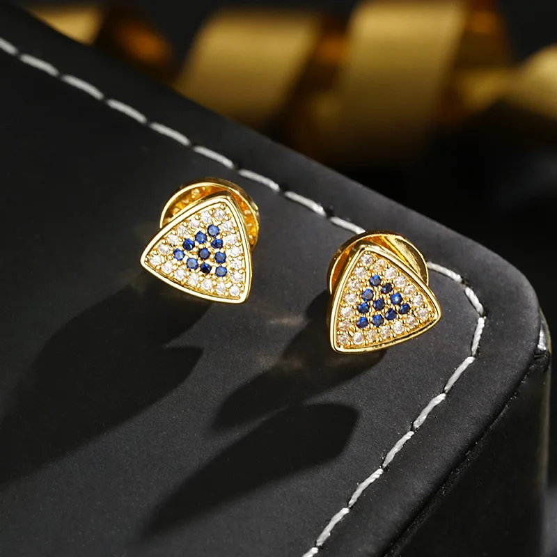 Online explosion original ear plug copper plated real gold 18k [Ocean Mood] limited exquisite small versatile stud earrings