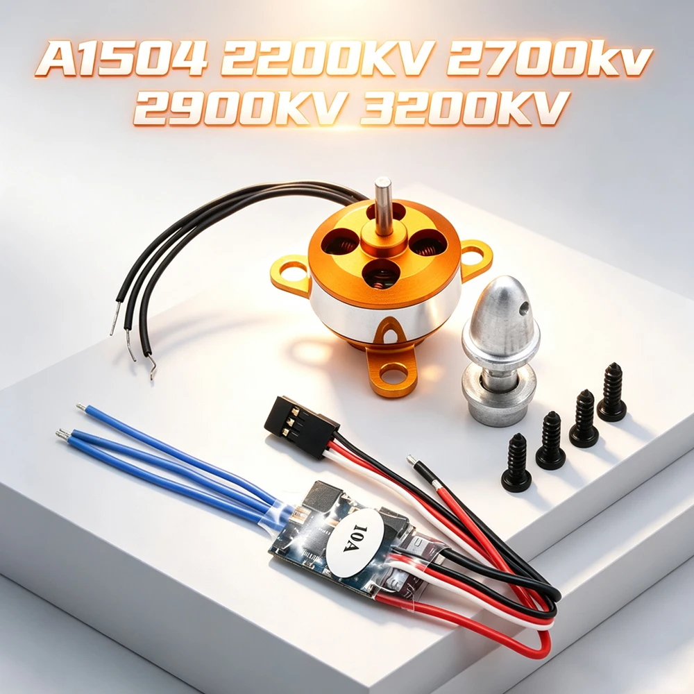 A1504 2200KV /2700kv /2900KV /3200KV 9G Micro Brushless Motor W/ Mount with 10A ESC For RC Drone Aircraft Copter Quadcopter