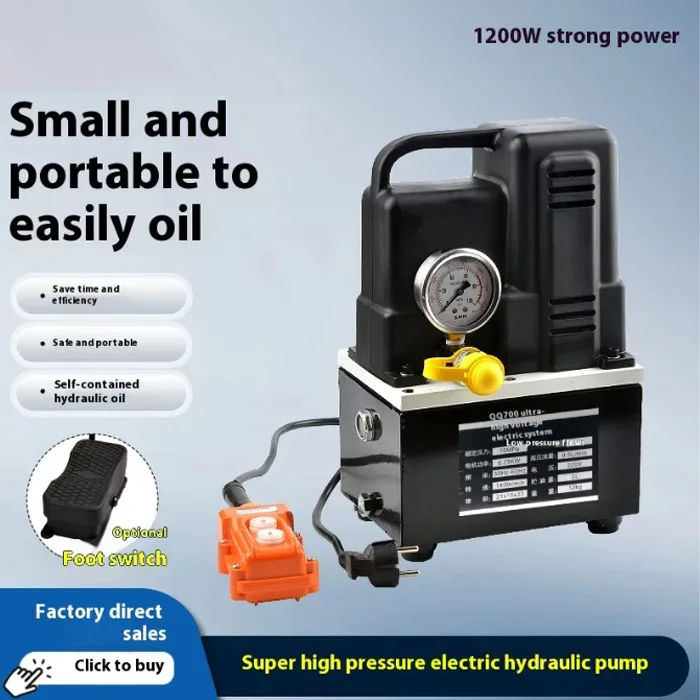 مصنع الجملة صغيرة جدا المحمولة QQ-700 مضخة الزيت الكهربائية مضخة المكبس الهيدروليكي مع التخصيص OEM