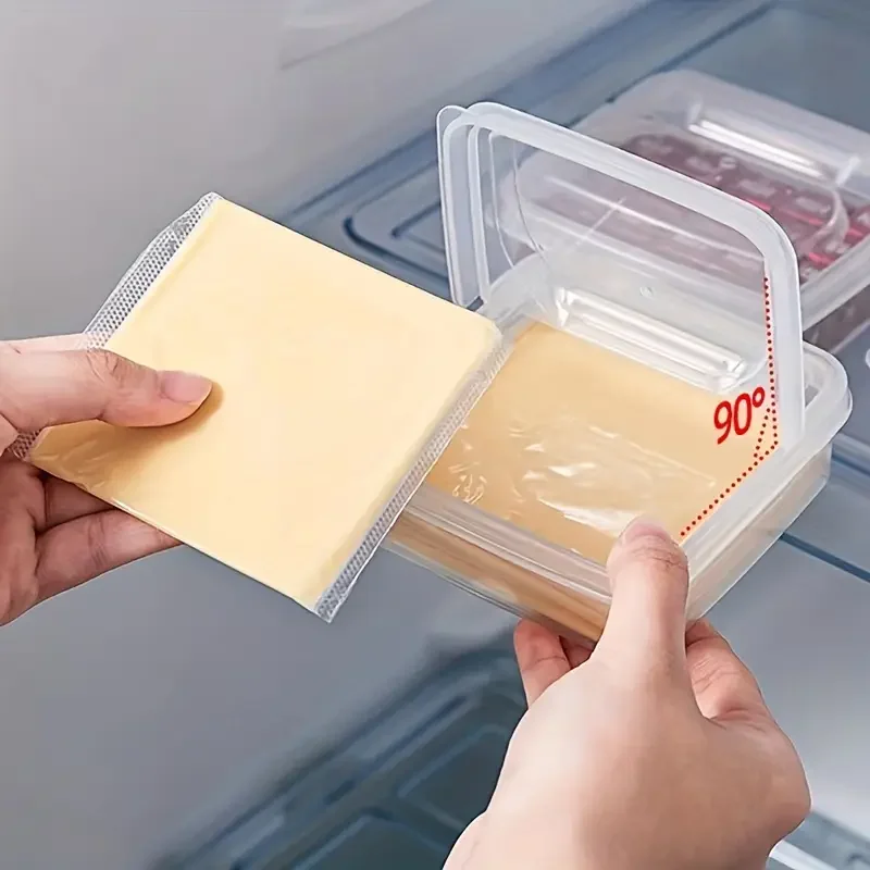 2 stücke Butter Käse Lagerung Box Transparent Käse Box Kühlschrank Küche Obst Gemüse Frische-halten Organizer Lagerung Box