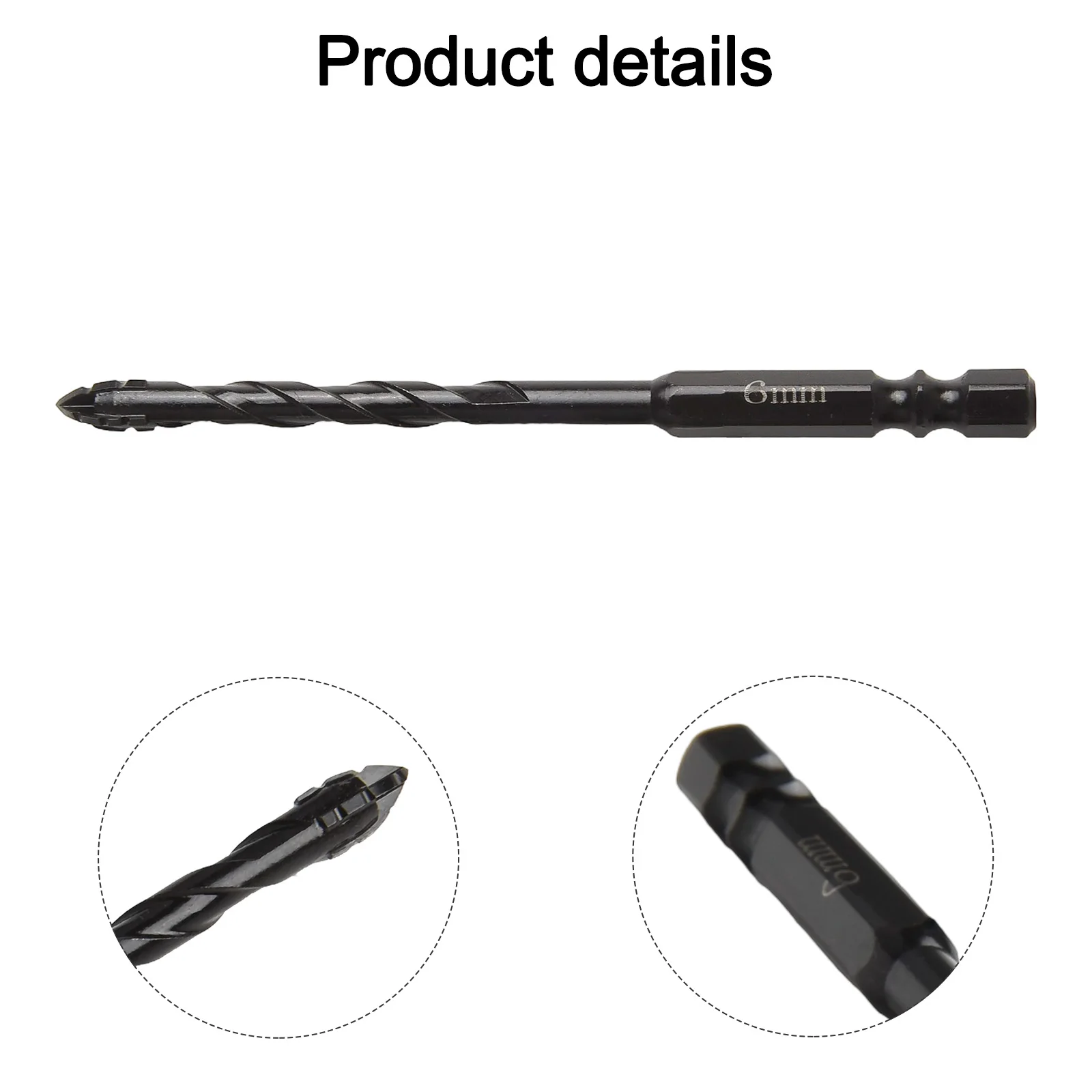 Drill Bit 6/8/10/12mm Four-Flute Eccentric Triangle Drilling Tools For Glass Tile Punching Tool Electric Drill Power Tool