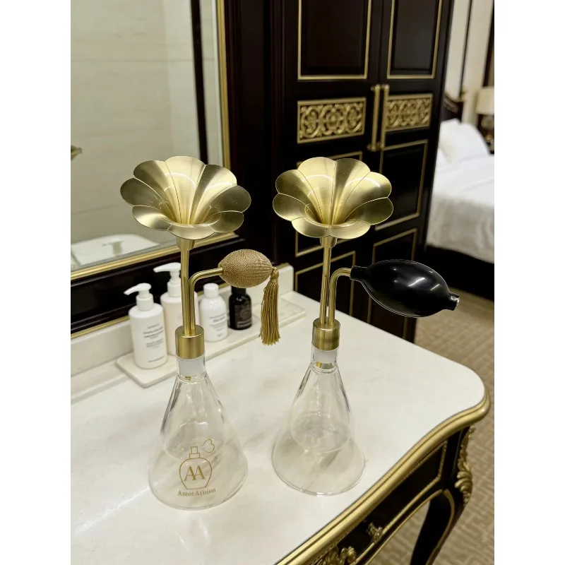 300ml Exquisite Glass‑Brass Fragrance Testing Bottle for SPA Essential Oil Alcohol Coffee Bean Scenarios