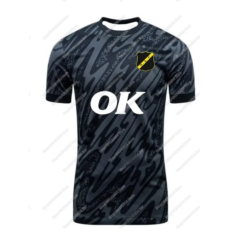 قميص Voetbalshirt Voor Heren En Dames NAC Breda Tshirt Met Korte Mouwen Ok Print Ronde Hals Los Ademend Trainings-تي شيرت #4