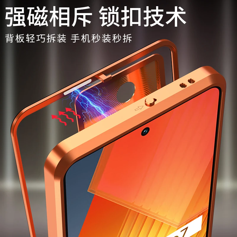 Aluminium Alloy Metal Frame Bumper for VIVO IQOO Neo 7 Neo7 Case Tempered Glass Back Cover IQOO Neo 7 Camera Lens Protector Capa