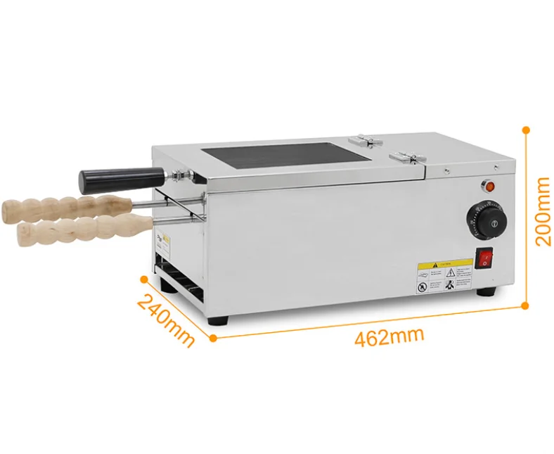 2 pçs lidar com chaminé bolo torrador máquina de pão novo 220v para nozes milho frutas água em padarias