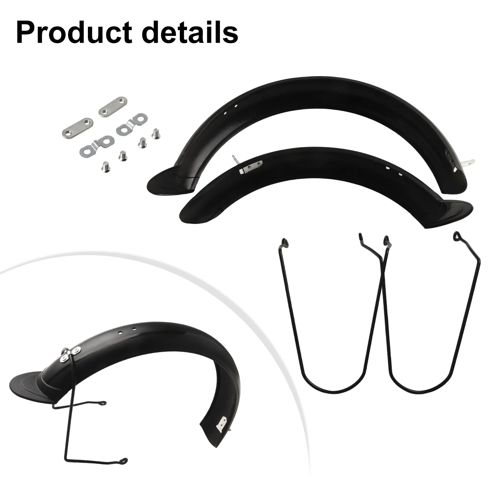 14 Polegada paralama carro elétrico sem arrasto em condições chuvosas material plástico engrossado para bicicleta elétrica de 14 polegadas