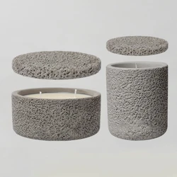 3 Sizes Concrete Candle Storage Cup Silicone Molds Potholes Wax Fragrance Aroma Jar Gypsum Plaster Mould Organizer Resin Mold