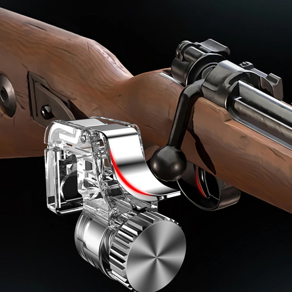 

1 Pair Of Durable Triggers Manipulator Feel Silicone Nonslip Pads Easy Install Rotate Movable Jaw Great Gift For Mobile Gamers