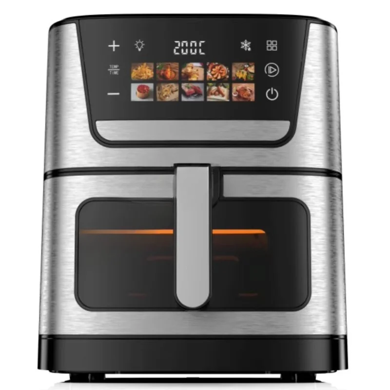9L Digital Air Fryer Stainless Steel Smart Kitchen Appliances