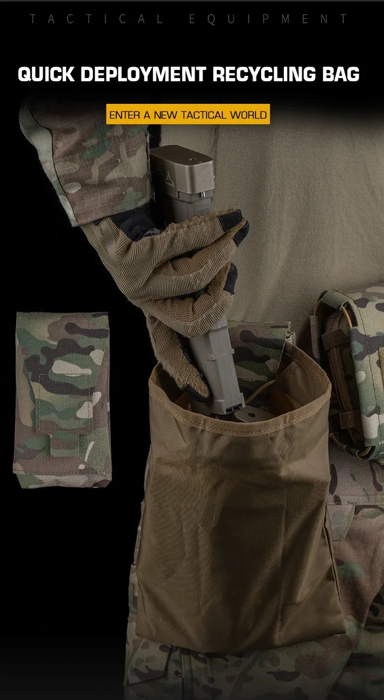 Molle Folding Storage Large Capacity Space for Rapid Deployment Accessories Recovery Bag Magazine Holster Ammunition Bag