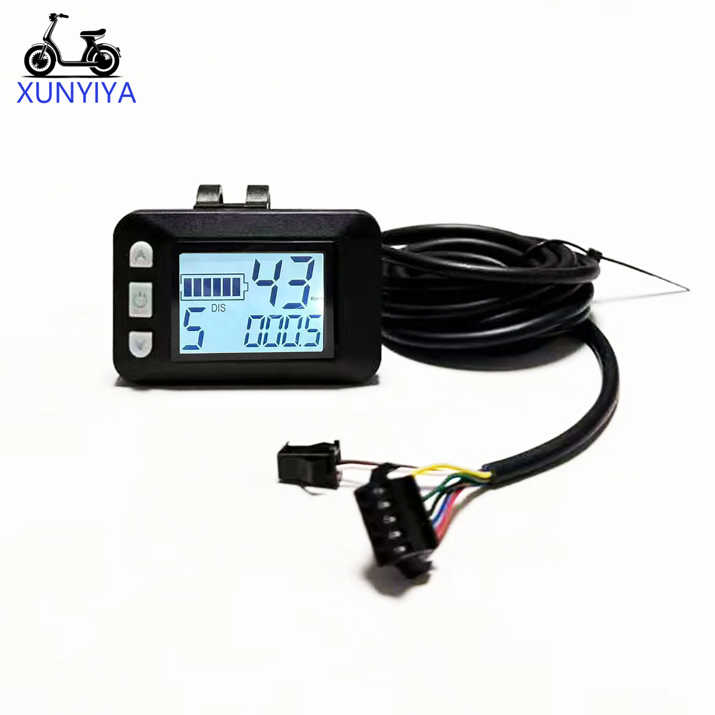DC 24V 36V 48V 60V LCD Display Screen P3 LCD for UART NO.2 Serial Communication Protocol 22.2mm Handlebar Electric Bike/Scootter