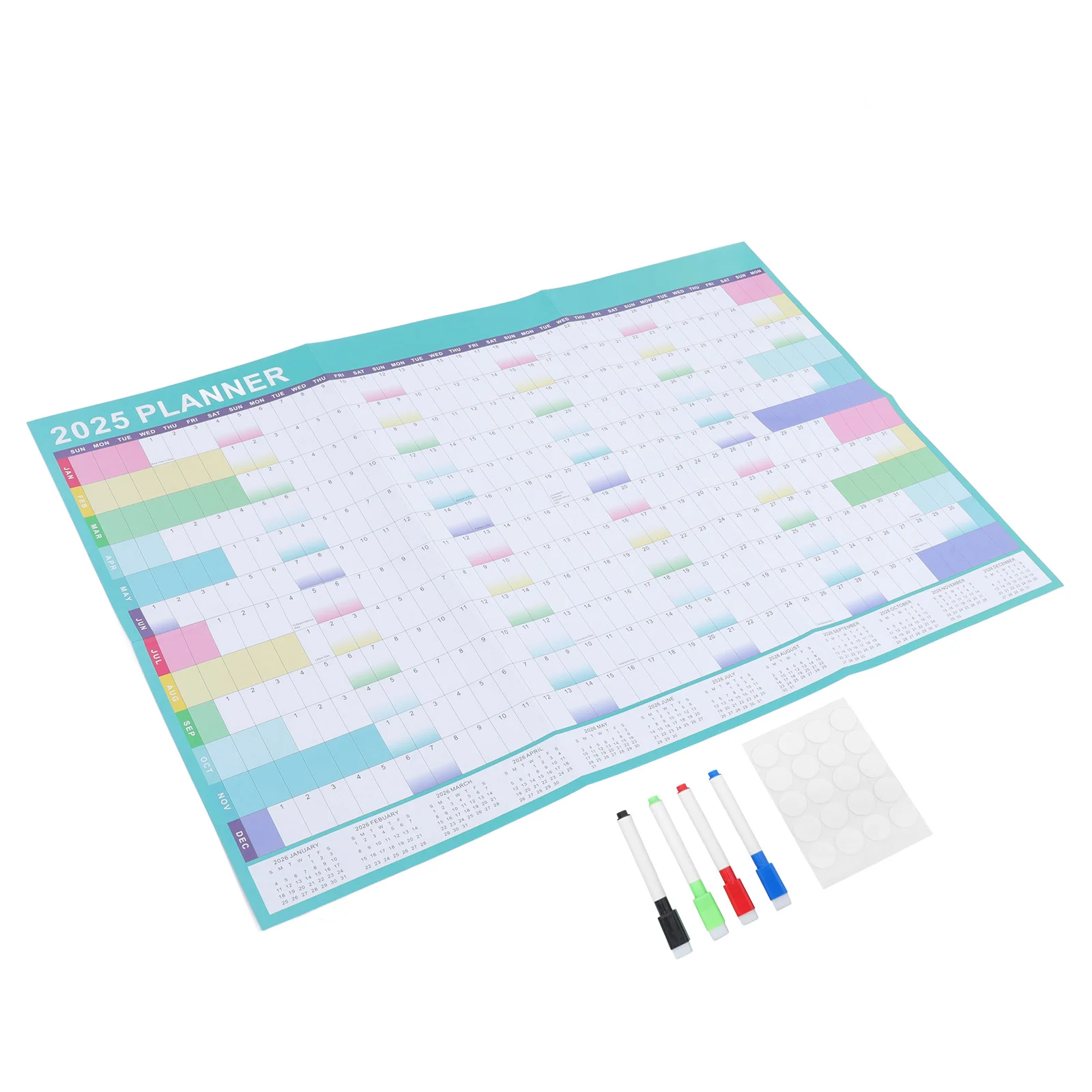 2025 Plan Decorative Calendar Planner Wall Agenda Hanging Paper Multipurpose Office Schedule