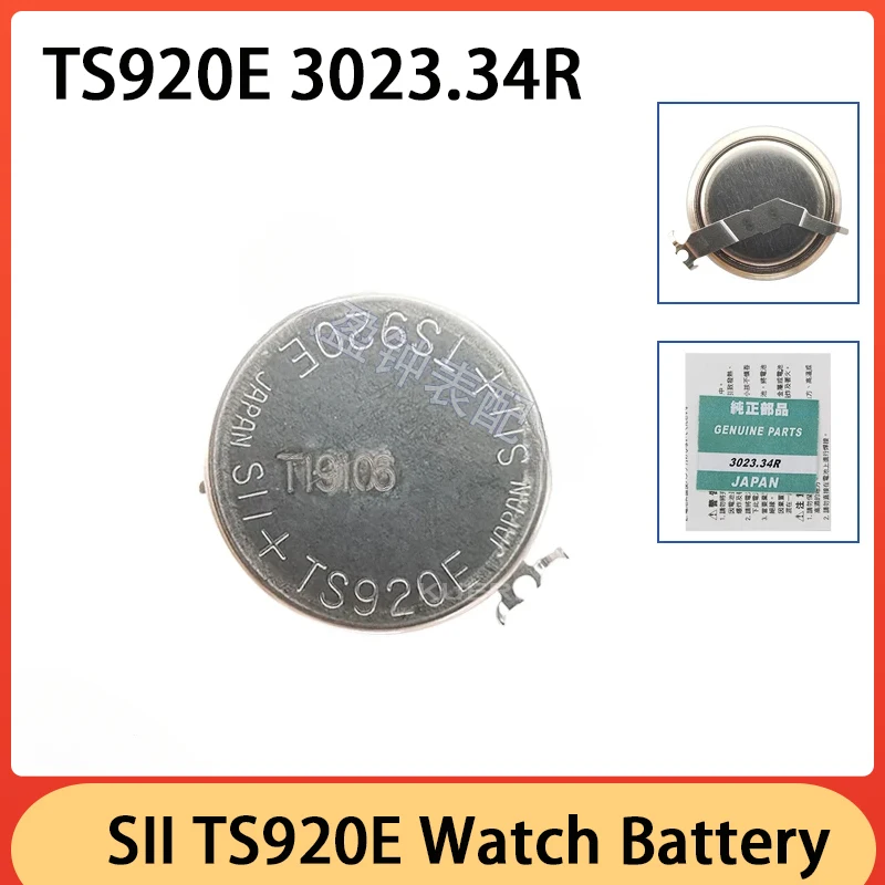 Dedicado Bateria do Relógio Recarregável, Japão SII, TS920E, 3023-34R, Alta Qualidade, Novo