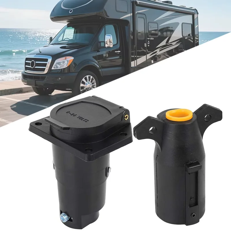 

7-контактный круглый мужской и женский разъем для прицепа для душевого комплекта для автофургона, мебели, кровати, проводки, аксессуар, адаптер, вилка, сращивание лодки, автомобиля