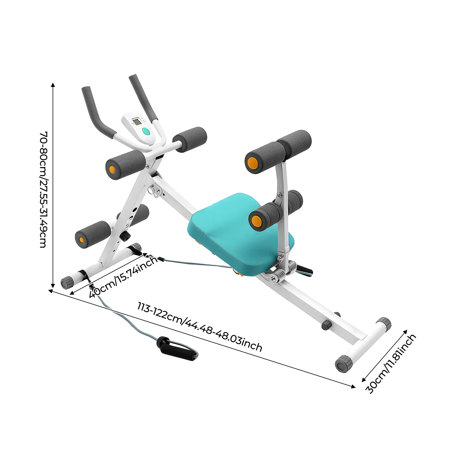 ABS معدات تجريب قابلة للتعديل للمنزل الصالة الرياضية كله الجسم تجريب مدرب خصر للنساء والرجال ، آلة تمارين Abs الأساسية