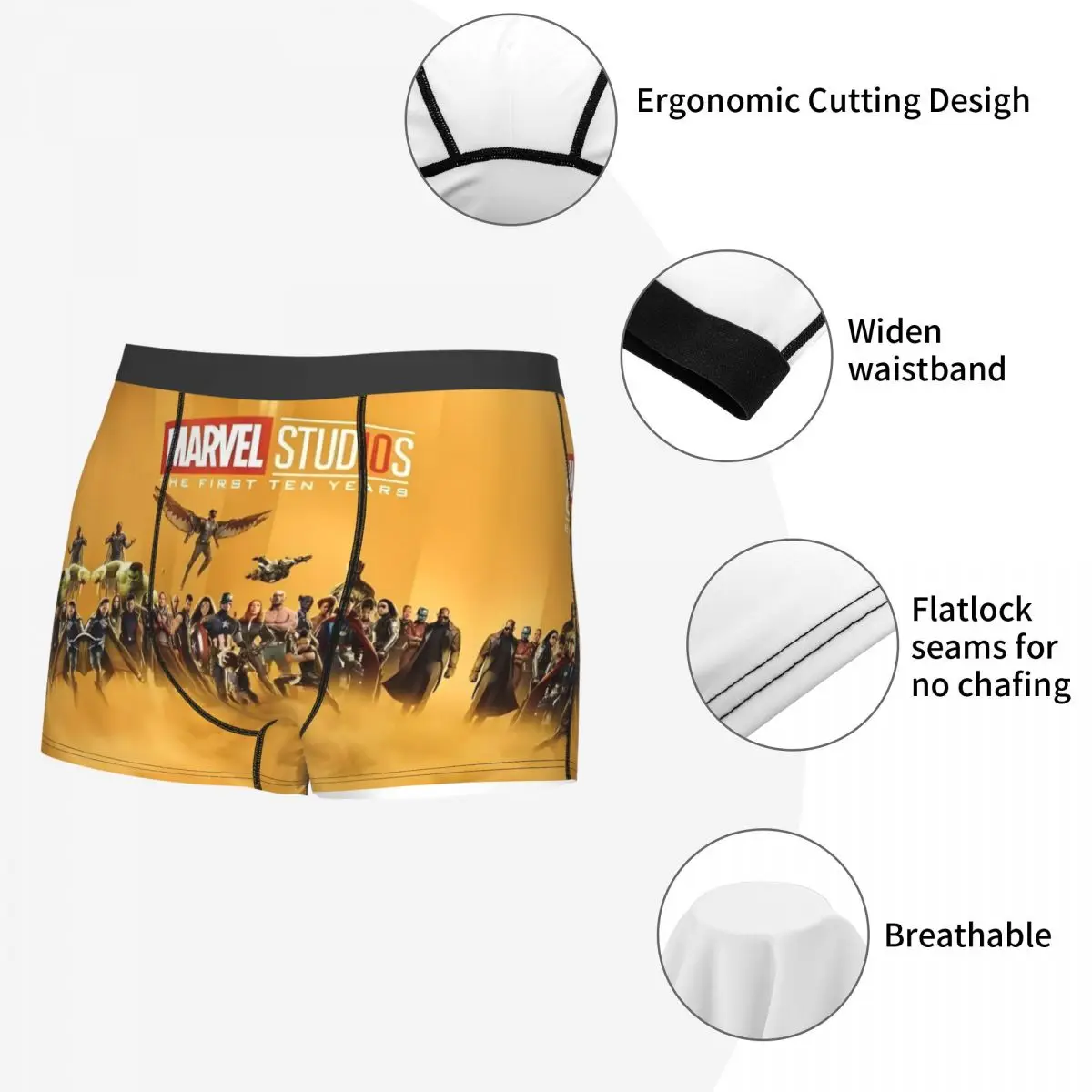 Marvel Animatie Iron Man Iron Man Onderbroek Katoenen Slipje Mannelijk Ondergoed Comfortabele Short Boxer Slips