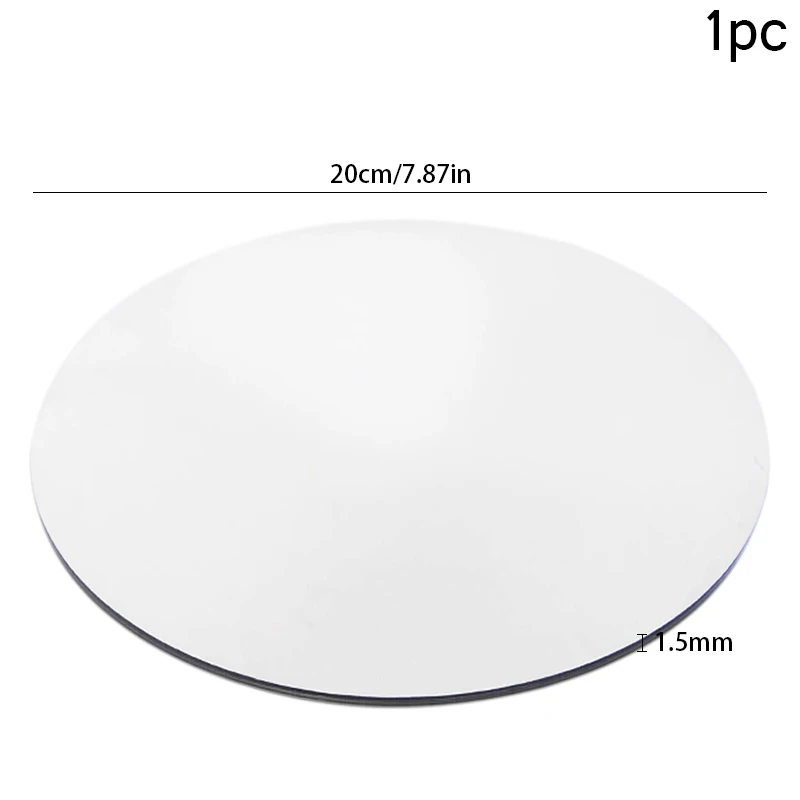 1pc Round Acrylic Mirror Tray 20cm Circle Candle Mirror Plate For Wedding Birthday Party Decoration Baby Shower Supplies