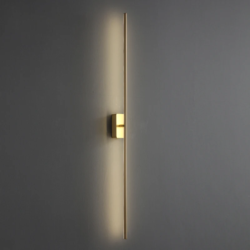 Lámpara de pared de Decoración Led Simple posmoderna, luces giratorias de lujo, arte nórdico de cobre, sala de estar, dormitorio, mesita de noche, pasillo y escalera