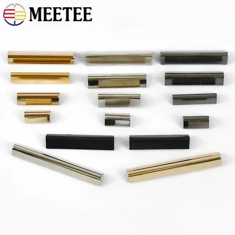 10Pcs Meetee 10-60mm Metal Tail Clip Buckles Strap Suspenders Belt Tails Lock Wallet Leather Stopper Buckle Cord End Accessories