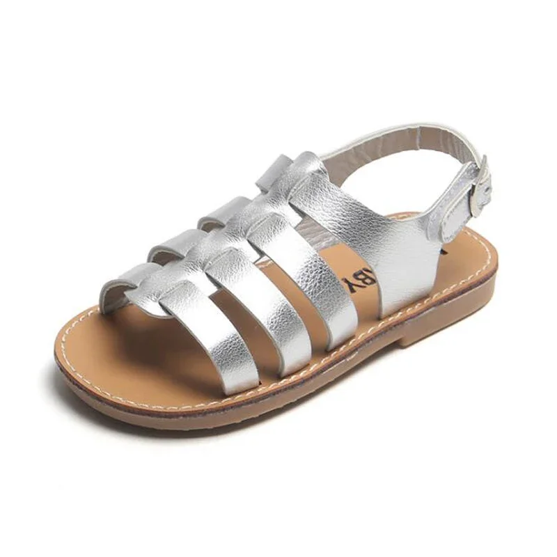 

1-6 Years Children Summer Outdoor Beach Shoes Girls Princess Knitted Open Toed Sandals Gold, Silver, Black