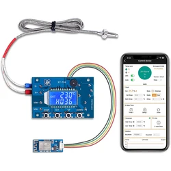 WIFI Temperature Controller K-type LCD Digital Thermostat Module Relay Switch APP Button Remote Control MODBUS 10A DC 6-30V